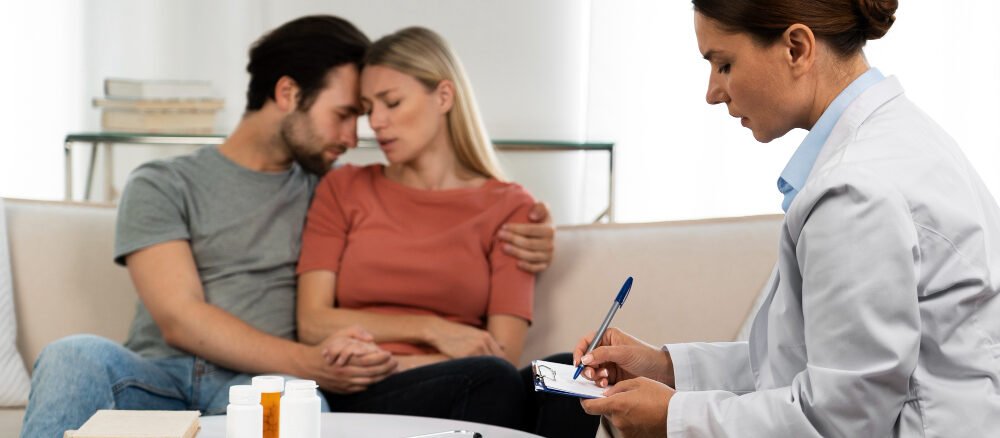 PCOS and Infertility: Treatment Options Available in Dubai – Lakeshore Aesthetic & Wellness Center, Dubai Couple discussing Infertility Treatment in Dubai for PCOS-related fertility challenges
